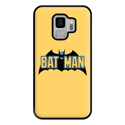 Yellow Bat Superhero Logo Phone Case for Galaxy S9 Plus