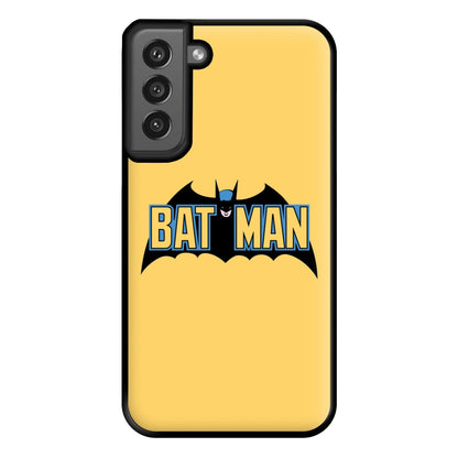 Yellow Bat Superhero Logo Phone Case for Galaxy S21FE