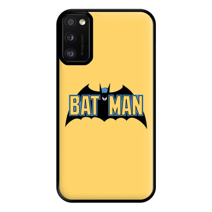 Yellow Bat Superhero Logo Phone Case for Galaxy A41