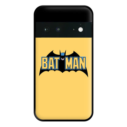 Yellow Bat Superhero Logo Phone Case for Google Pixel 6a