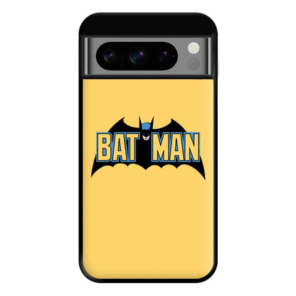 Yellow Bat Superhero Logo Phone Case for Google Pixel 8 Pro