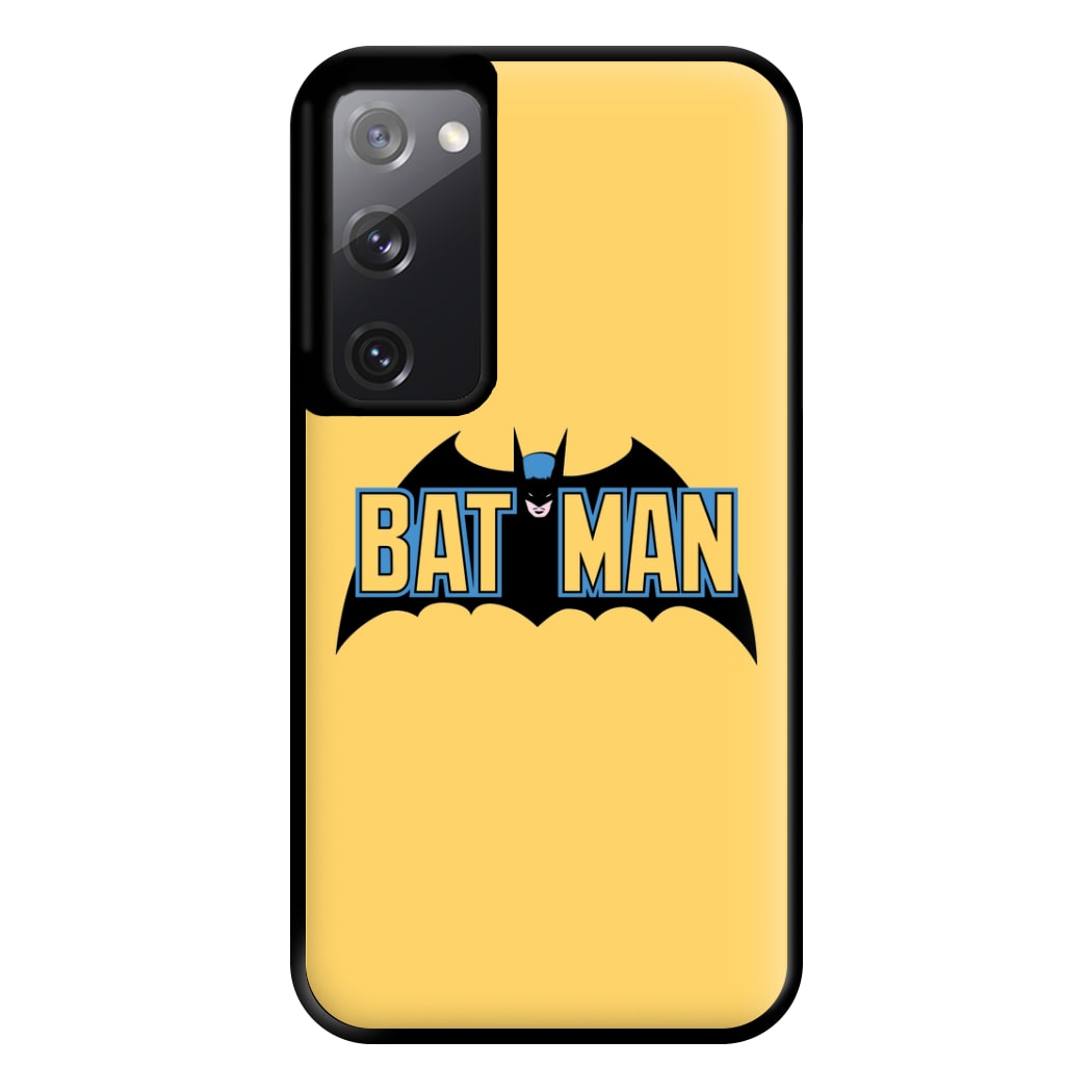 Yellow Bat Superhero Logo Phone Case for Galaxy S20FE