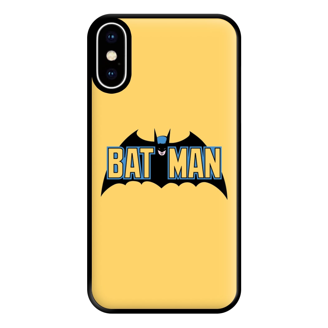 Yellow Bat Superhero Logo Phone Case for iPhone XS Max