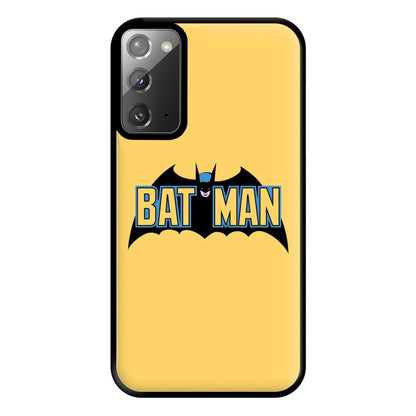 Yellow Bat Superhero Logo Phone Case for Galaxy Note 20 Ultra