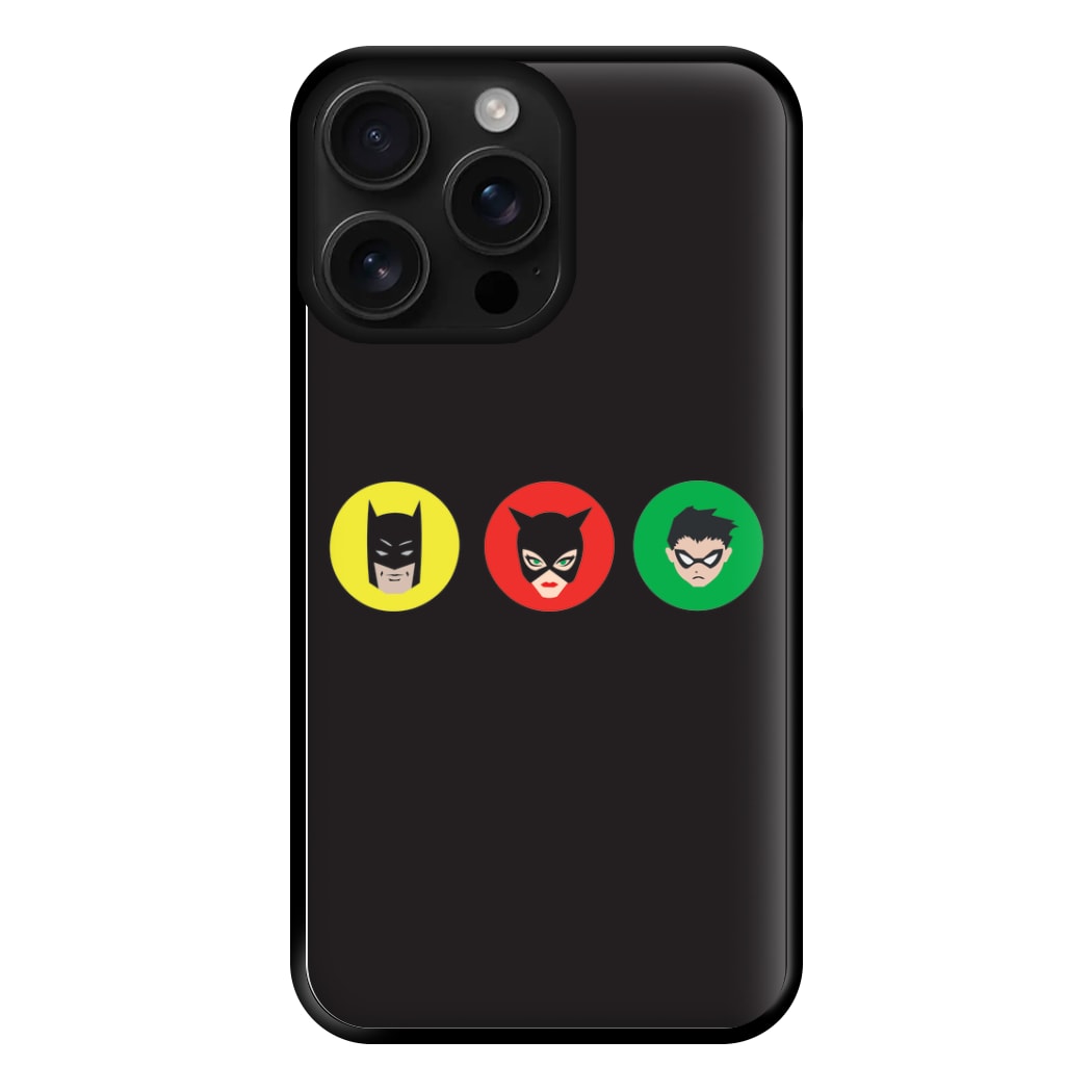 Bat Superhero, Cat Superhero & Superhero Sidekick Phone Case