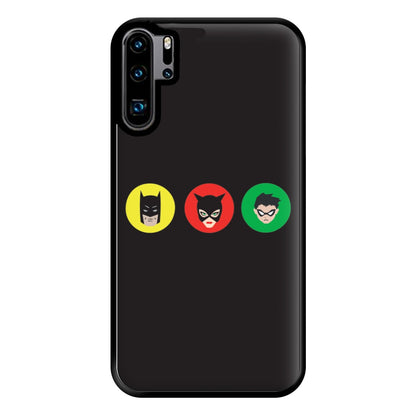 Bat Superhero, Cat Superhero & Superhero Sidekick Phone Case for Huawei P30 Pro