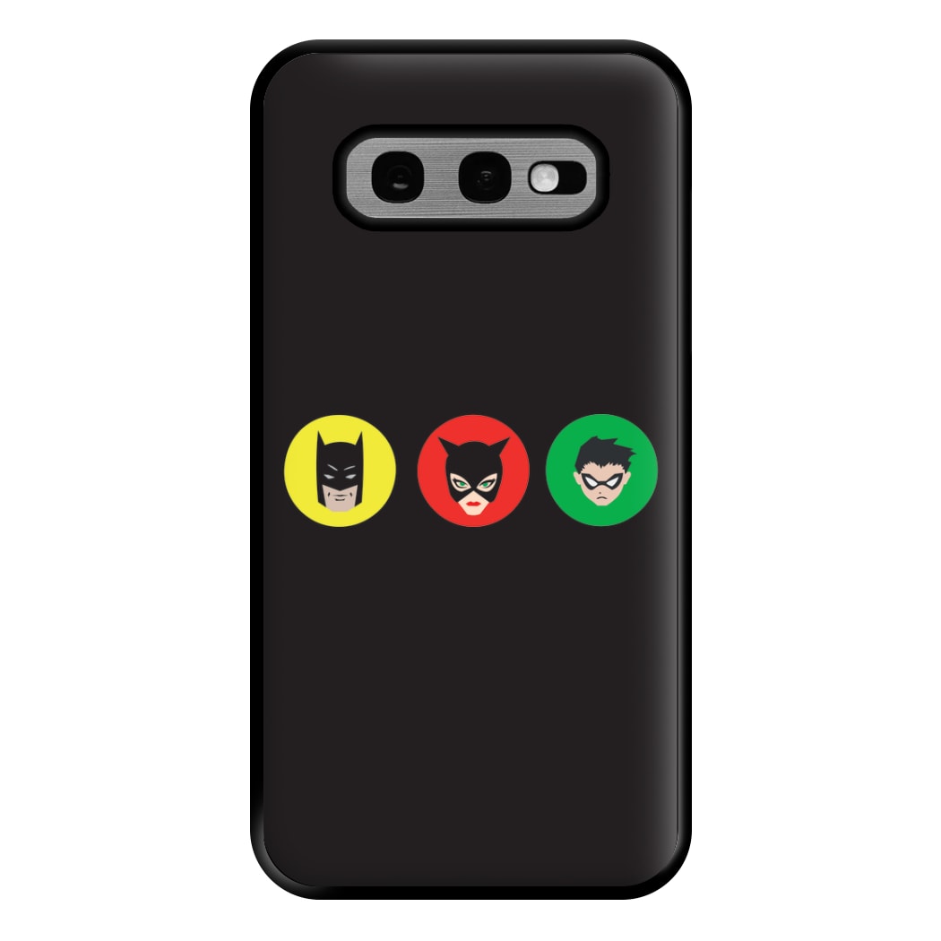 Bat Superhero, Cat Superhero & Superhero Sidekick Phone Case for Galaxy S10e