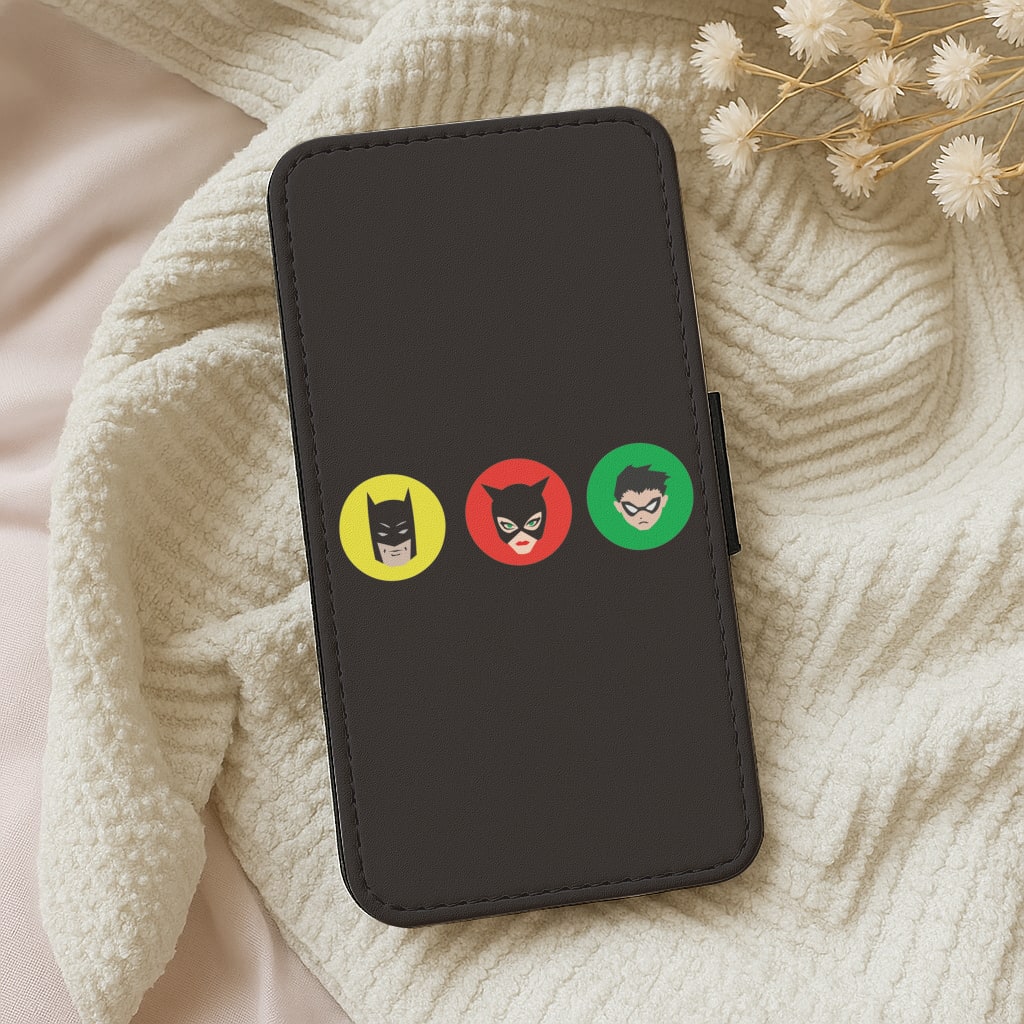 Batman, Catwoman & Robin Wallet Phone Case