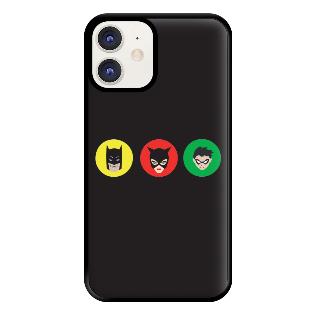 Bat Superhero, Cat Superhero & Superhero Sidekick Phone Case for iPhone 12 / 12 Pro