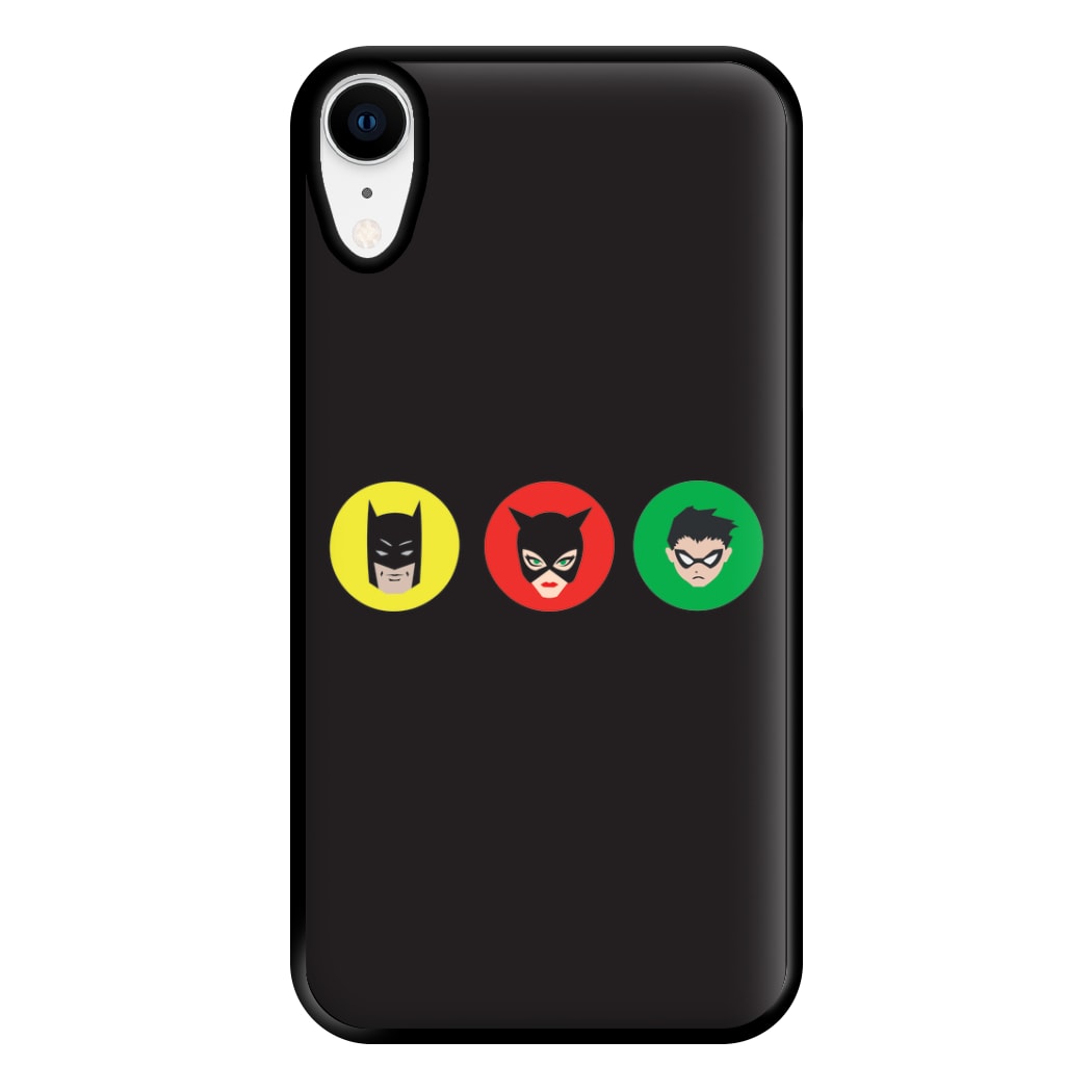 Bat Superhero, Cat Superhero & Superhero Sidekick Phone Case for iPhone XR