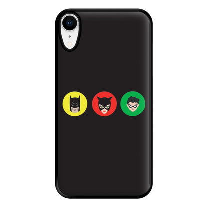 Bat Superhero, Cat Superhero & Superhero Sidekick Phone Case for iPhone XR