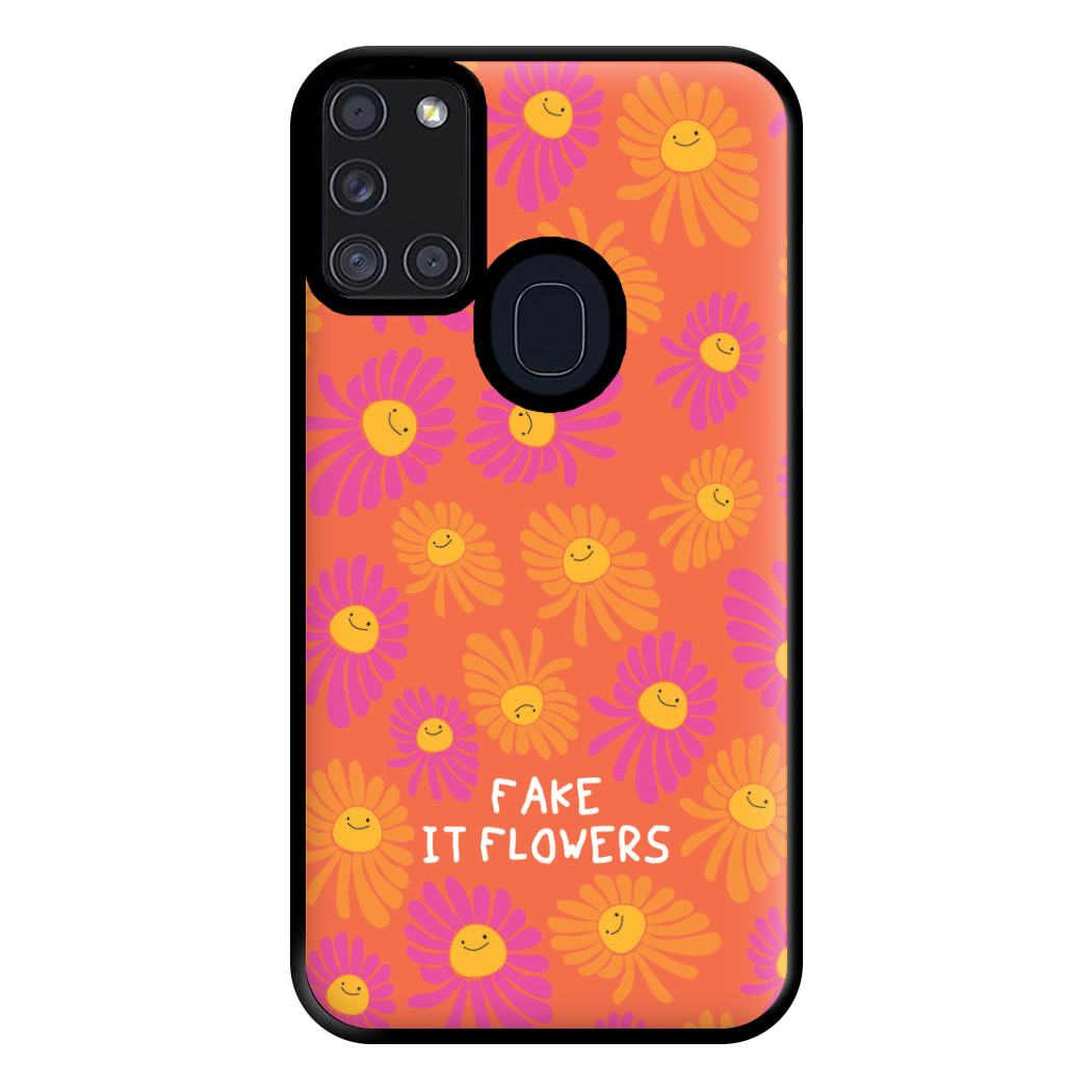 Fake It Flowers Phone Case for Galaxy A21s