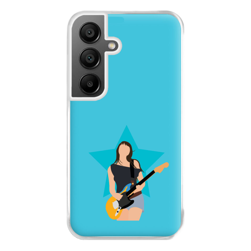 Orange Guitar Phone Case for Galaxy A55