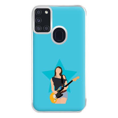 Orange Guitar Phone Case for Galaxy A21s