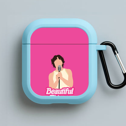 Neon Pink Beautiful Things Blue AirPods Case