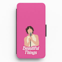 Neon Pink Beautiful Things Flip / Wallet Phone Case