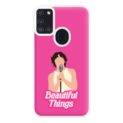 Neon Pink Beautiful Things Phone Case for Galaxy A21s