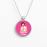Neon Pink Beautiful Things Necklace 1