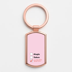Mentally Dating Benson Rose Gold Keyring