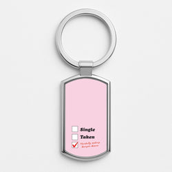 Mentally Dating Benson Silver Keyring