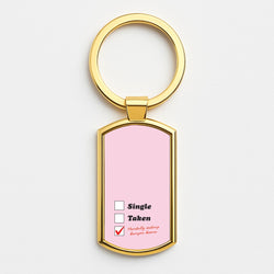 Mentally Dating Benson Gold Keyring