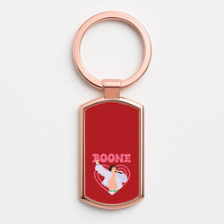 Boone Heart Rose Gold Keyring