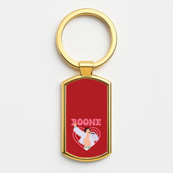 Boone Heart Gold Keyring