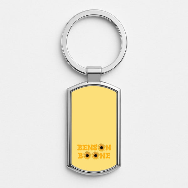 Boone Sunflowers Silver Keyring