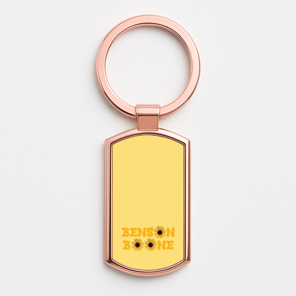Boone Sunflowers Rose Gold Keyring