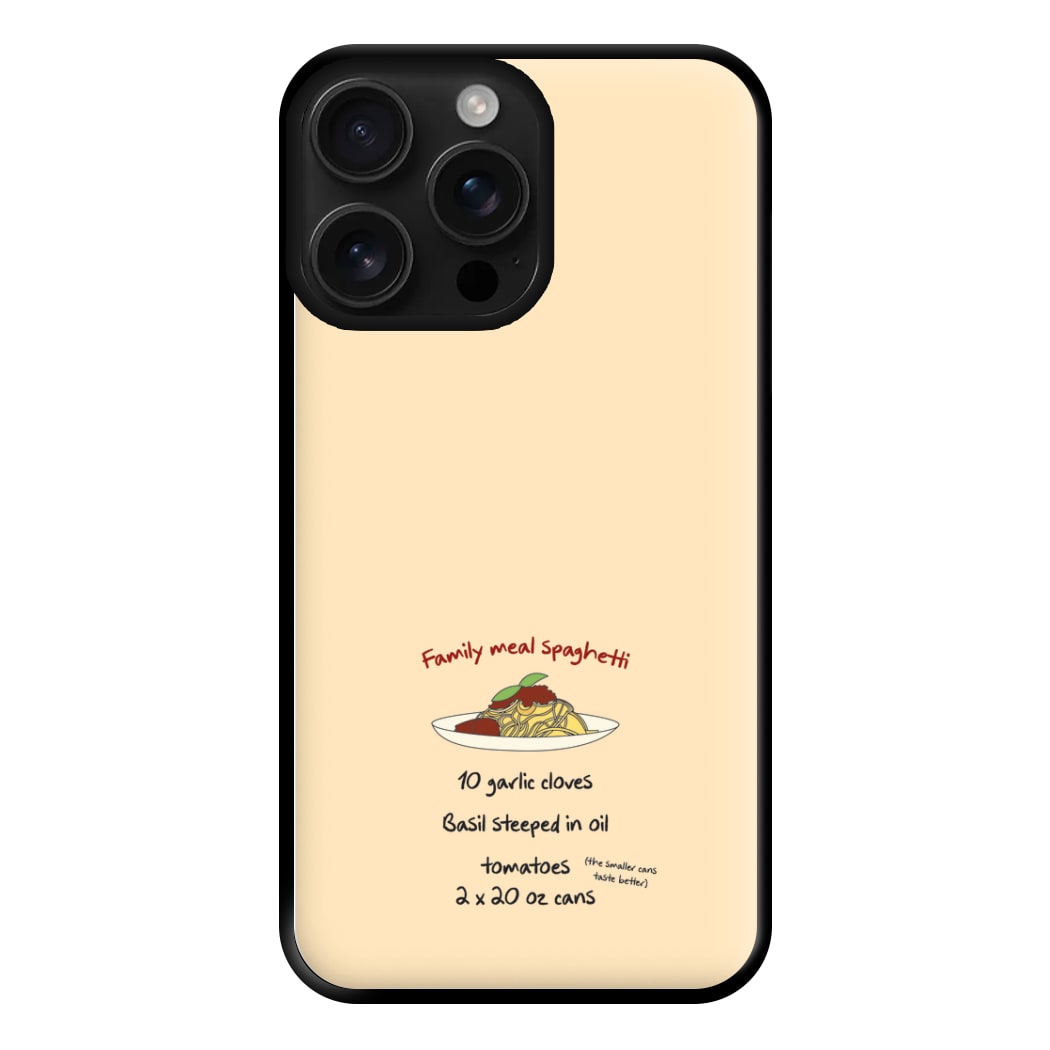 Family Meal Spaghetti Phone Case for iPhone 16 Pro Max