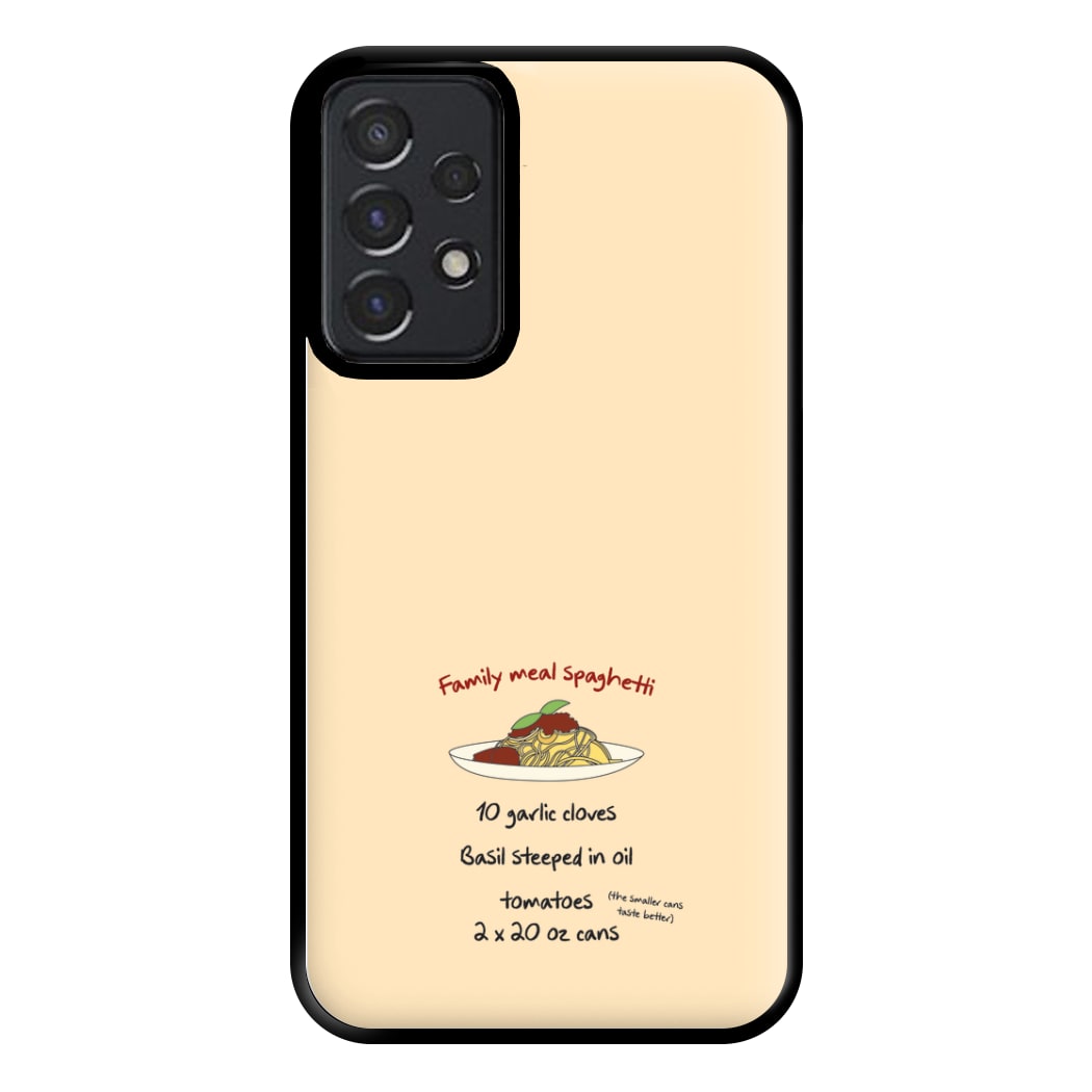 Family Meal Spaghetti Phone Case for Galaxy A52 / A52s