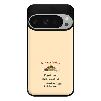 Family Meal Spaghetti Phone Case for Google Pixel 9 Pro XL