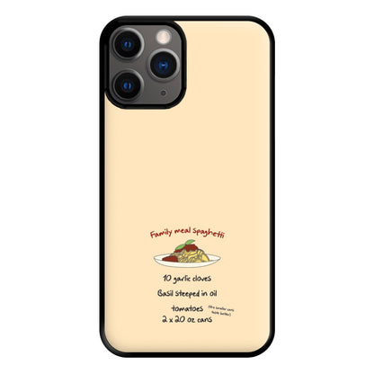 Family Meal Spaghetti Phone Case for iPhone 12 Pro Max