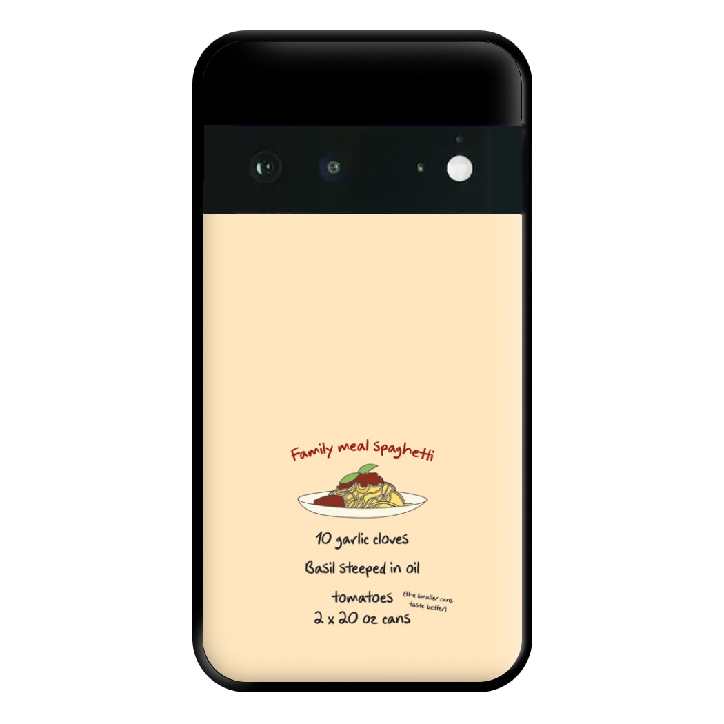 Family Meal Spaghetti Phone Case for Google Pixel 6a