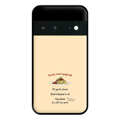 Family Meal Spaghetti Phone Case for Google Pixel 6a