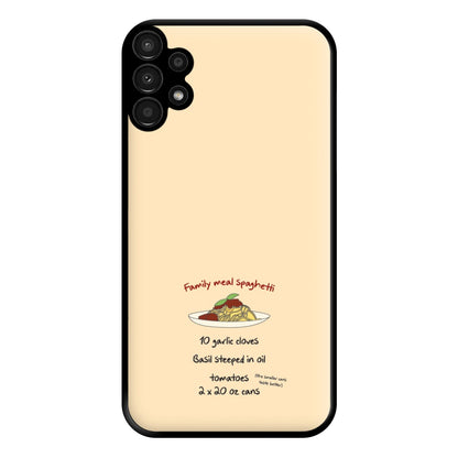 Family Meal Spaghetti Phone Case for Galaxy A13