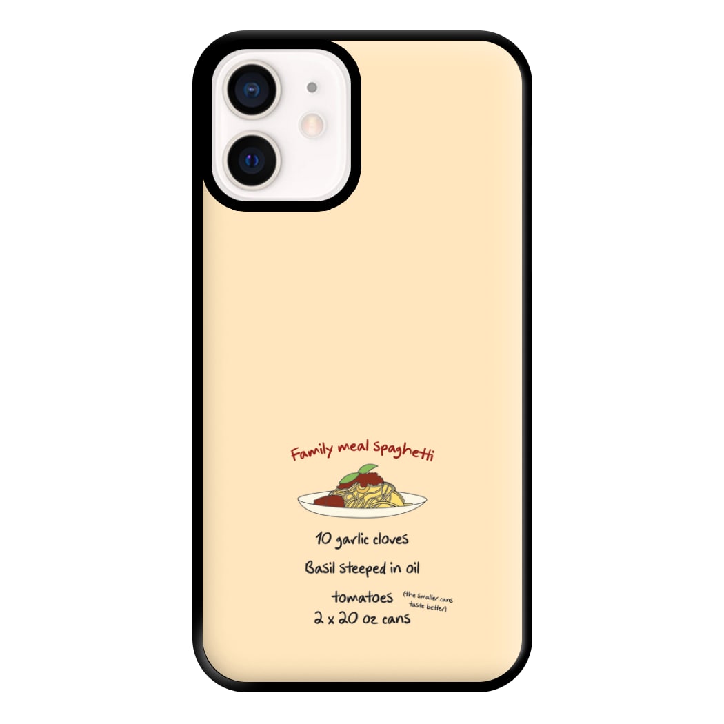 Family Meal Spaghetti Phone Case for iPhone 13 Mini