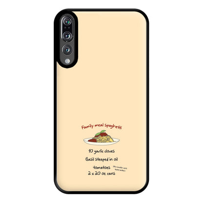 Family Meal Spaghetti Phone Case for Huawei P20 Pro