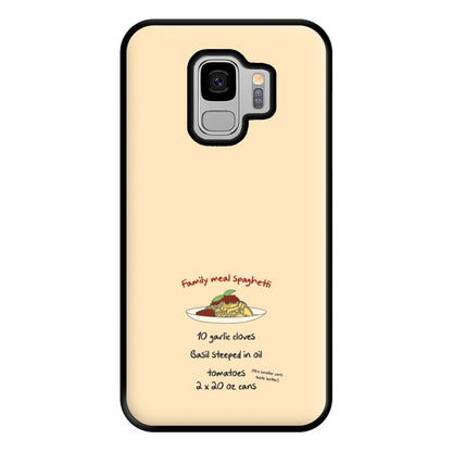 Family Meal Spaghetti Phone Case for Galaxy S9 Plus