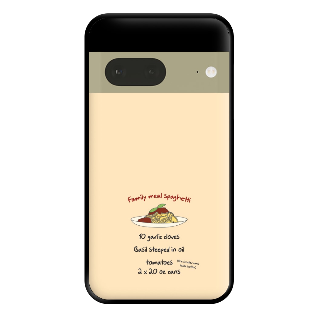 Family Meal Spaghetti Phone Case for Google Pixel 7a