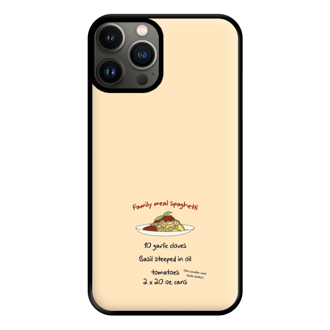 Family Meal Spaghetti Phone Case for iPhone 11 Pro Max