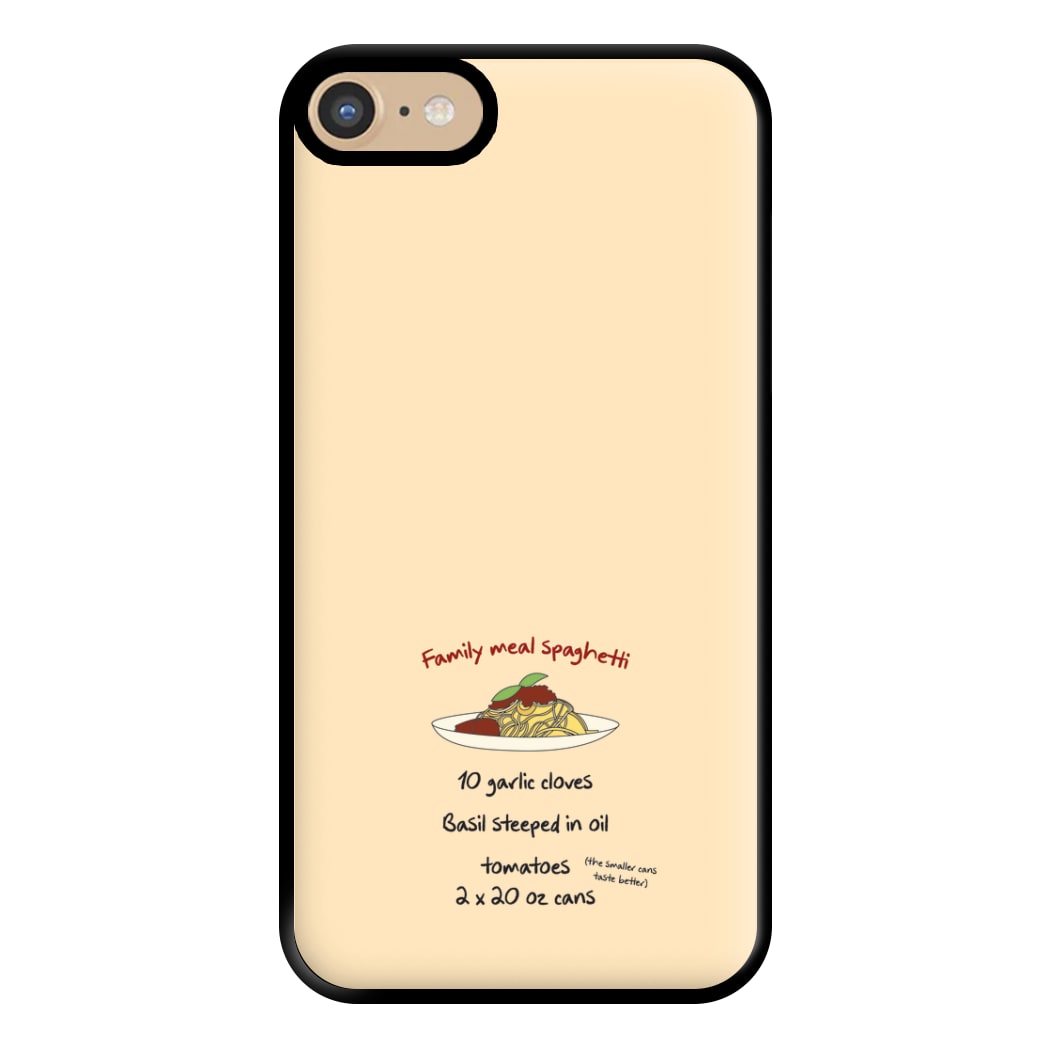 Family Meal Spaghetti Phone Case for iPhone 6 / 7 / 8 / SE