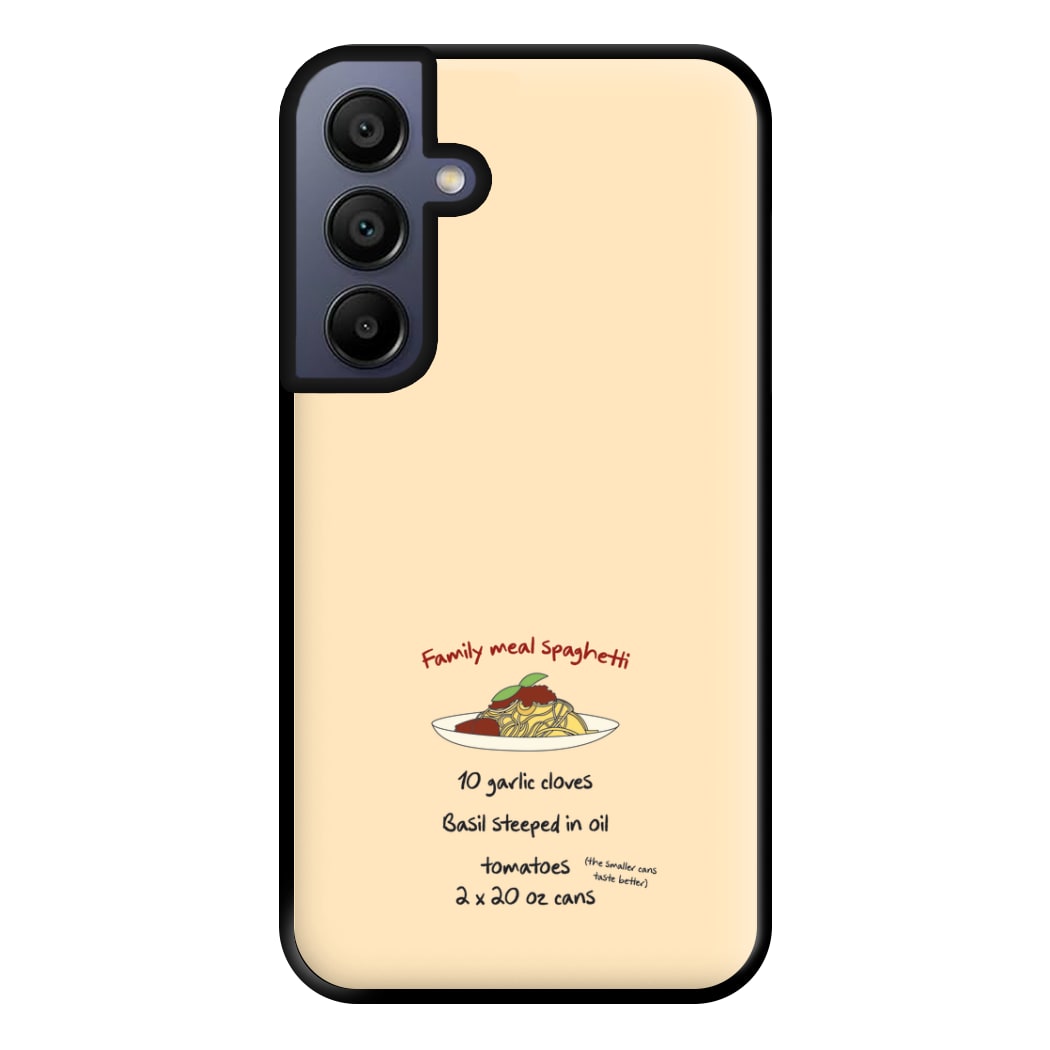 Family Meal Spaghetti Phone Case for Galaxy A15