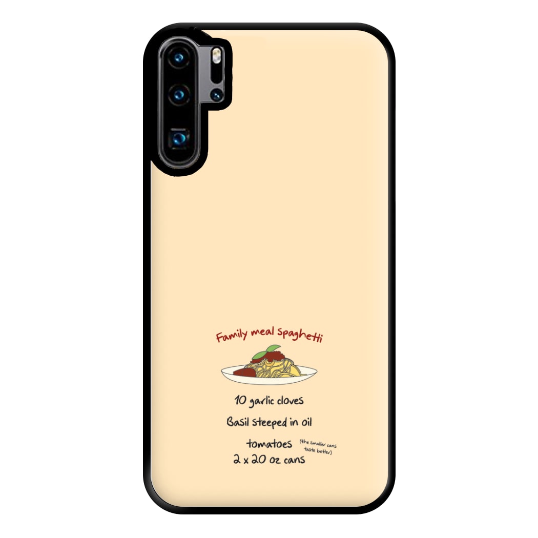 Family Meal Spaghetti Phone Case for Huawei P30 Pro