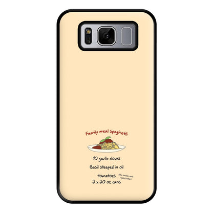 Family Meal Spaghetti Phone Case for Galaxy S8 Plus