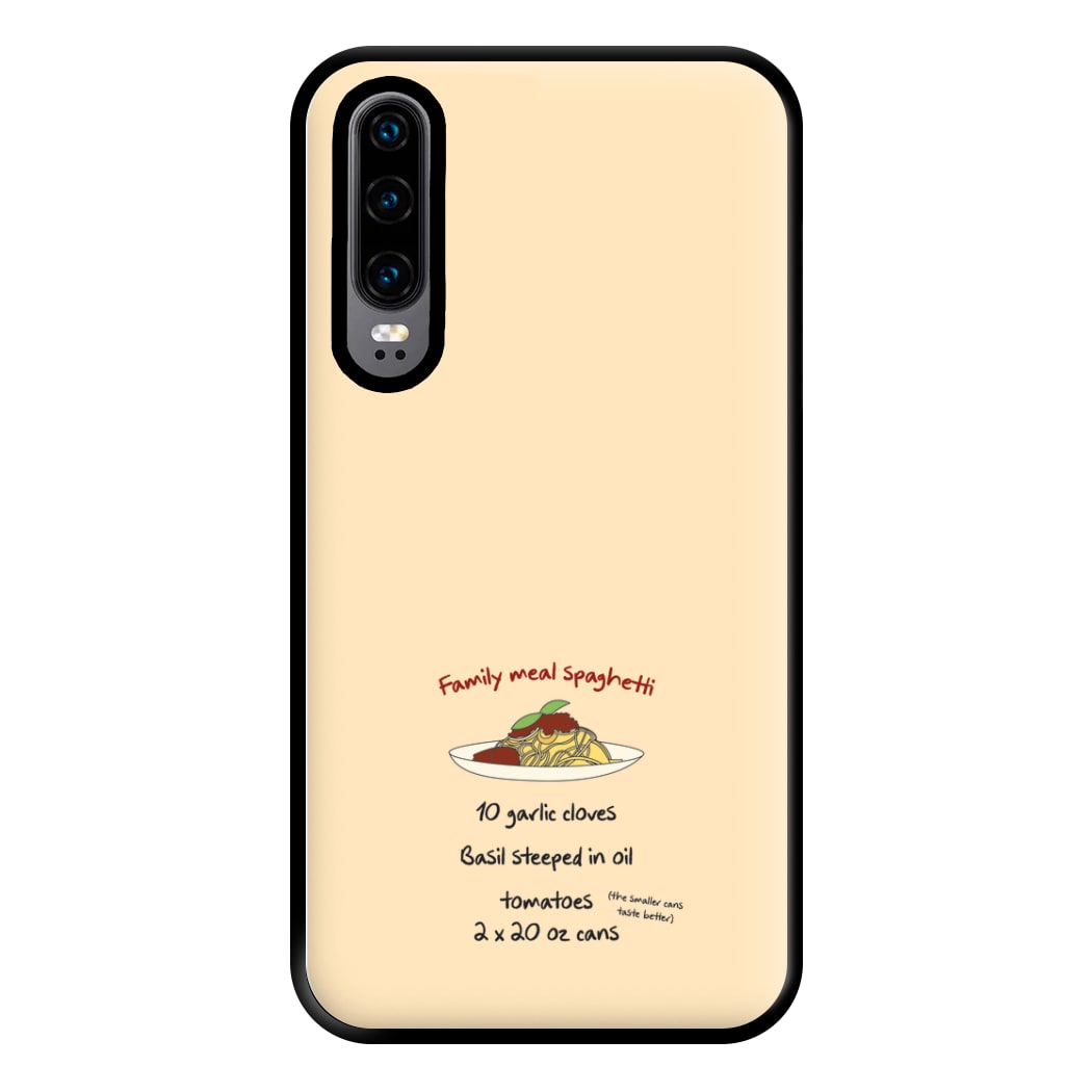 Family Meal Spaghetti Phone Case for Huawei P30