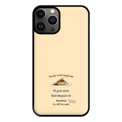 Family Meal Spaghetti Phone Case for iPhone 13 Pro Max