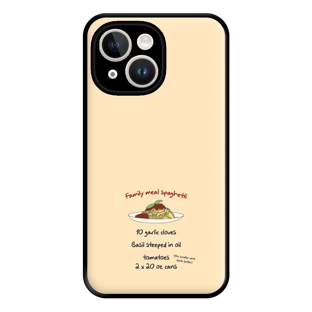 Family Meal Spaghetti Phone Case for iPhone 14 Plus