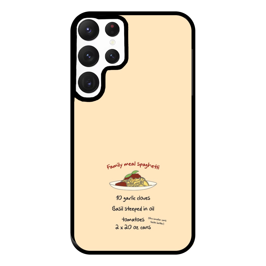 Family Meal Spaghetti Phone Case for Galaxy S22 Ultra