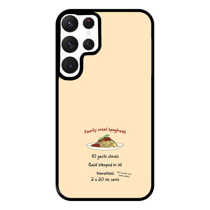 Family Meal Spaghetti Phone Case for Galaxy S22 Ultra